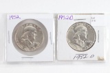 1952 & 1952-D Franklin Half Dollars