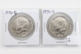 (2) 1970-D Kennedy Half Dollars