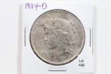 1934-D Peace Dollar