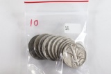 (10) Walking Liberty Half Dollars