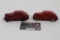 (2) Antique Auburn Rubber 4 ½” cars