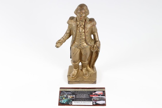 Antique cast iron George Washington coin bank