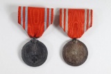 (2) WWII Japanese Red Cross medals