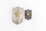 (2) WWII Japanese Time Expired badges