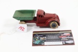 Antique cast iron dump truck