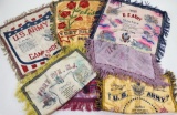 Lot of (7) WWII U.S. Army souvenir pillow covers