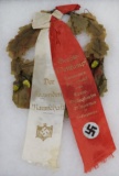 1939 Nazi Oak Leaf Sports Award wreath with ribbons