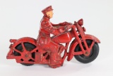 Hubley cast iron “Patrol” motorcycle