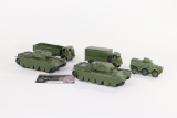 Lot of vintage Dinky military vehicles (conditions vary)