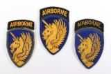 (3) Different WWII 13th Airborne patches