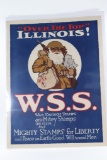 WWI “Over the Top – Illinois” W.S.S. poster.