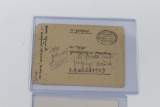 Nazi SS Feldpost envelope and wedding invitation