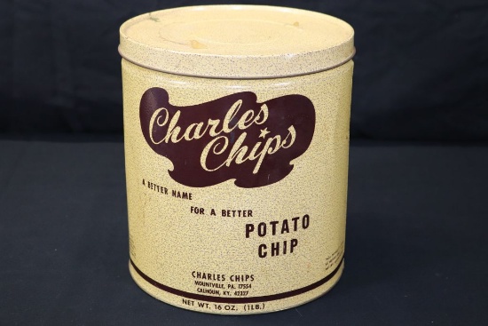 Charlies Chips Antique Chip Cannister