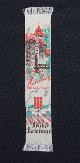 Nazi silk bookmark for Nurnberg