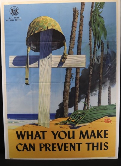 WWII U.S. Army poster “What You Make Can Prevent This”.