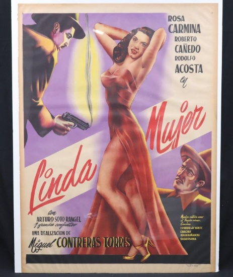 1952 movie poster “Linda Mujer” (Pretty Woman)