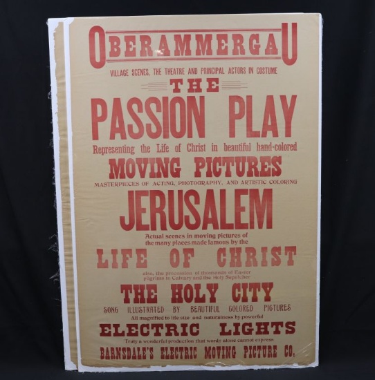 (2) 1903 Barnsdale’s "The Passion Play" Posters.