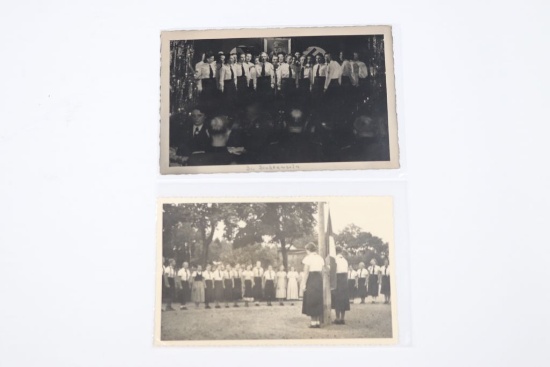 Group of (2) Nazi BDM Photo Postcards