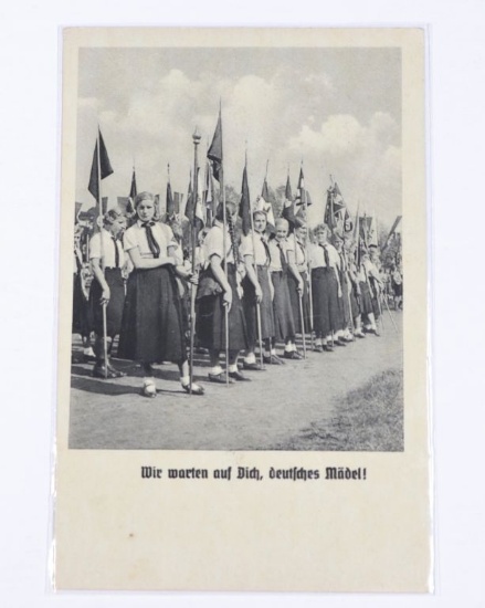 Nazi BDM Propaganda Postcard