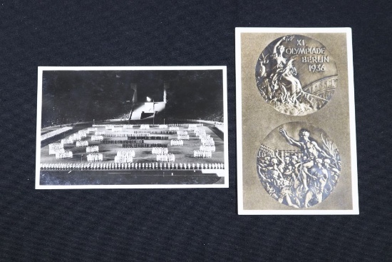 Group of (2) Nazi 1936 Olympics Postcards