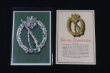 (2) Nazi Infantry Assault Badge Postcards
