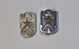 (2) Japanese WWII Time Expired Badges