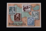 Nazi Postage Stamp Propaganda Postcard