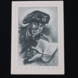 Rare! Nazi Panzer Trooper Postcard