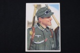Nazi Color Army Ski Trooper Postcard