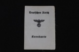 Nazi Kennkarte w/Photo of Woman/1943