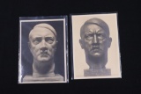 Lot of (2) Nazi Hitler Bust Postcards