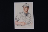 Nazi Knights Cross Painted Postcard