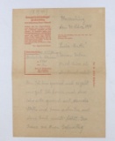 Flossenburg Concentration Camp Letter/1941