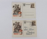 Group of (2) WHW Propaganda Postcards