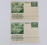 Group of (2) Nazi Sports Festival Postcards