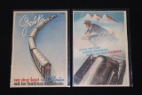 Group of (2) Nazi Railroad Advertising Cards
