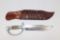 Mexican bowie knife with horn and aluminum sword style handle.