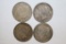 (4) old silver dollars