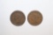 Lot (2) large cents:  1848 and 1852