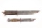 (2) WWII U.S. fighting knives (rusty)