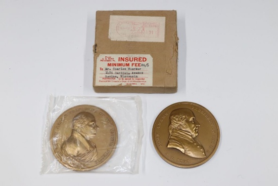 Vintage U.S. Mint Bronze Indian Peace Medals 1960's