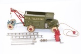 1930’s Hubley Mack Bell Telephone Truck with accessories.