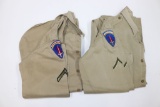 (2) 1950’s U.S. Army khaki shirts