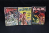 (3) 1950/51 science fiction pulp magazines