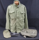 Vintage U.S. Army field jacket and equipment lot