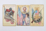 (3) Civil War vet, GAR, Lincoln postcards