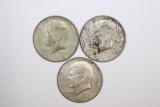 Lot (3) clad silver JFK half dollars