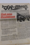 Early issue Nazi Der SA-Mann newspaper 11 Mar, 1933.