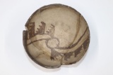 Partial restored Native-American decorated bowl.