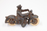 1930’s cast-iron toy Harley-Davidson motorcycle (4 1/8”)